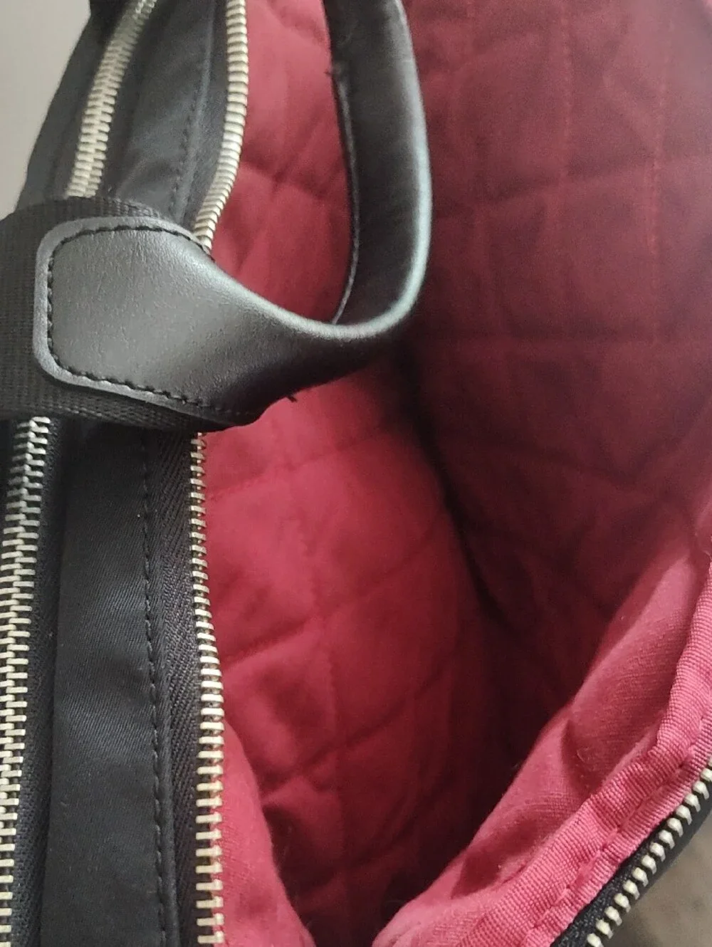 Pt Men's Black Nylon Laptop Briefcase with Shoulder Strap And Luggage Connector